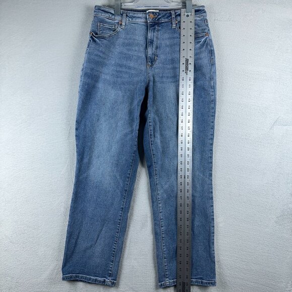 Sonoma High Rise Curvy Straight Jeans Womens Size 14R Denim Stretch Blue - Picture 7 of 12